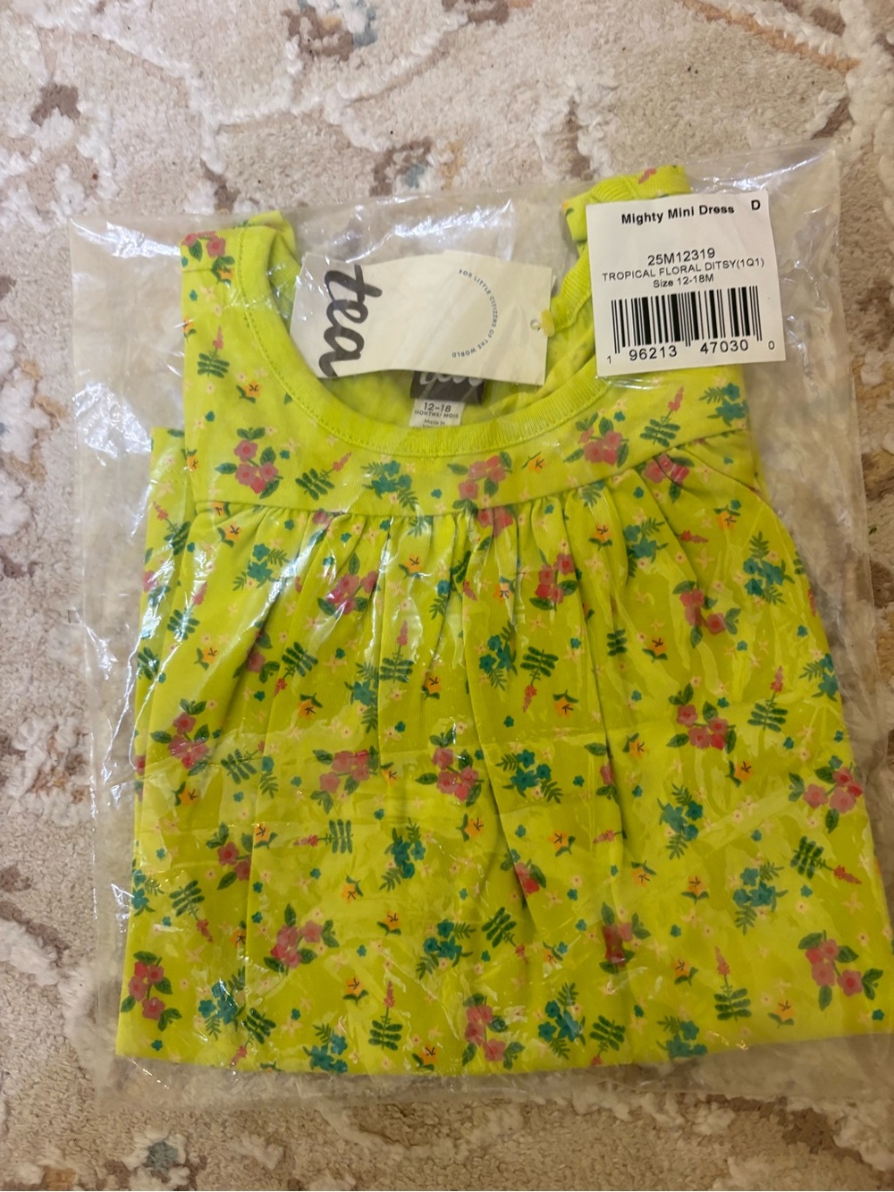 Tea Collection Mighty Mini Tropical Floral Mini Dress NWT